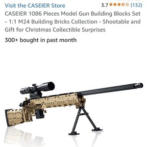 CASEIER 1086 Pieces Model Gun Building Blocks Set - 1:1 M24 Building Bricks Coll